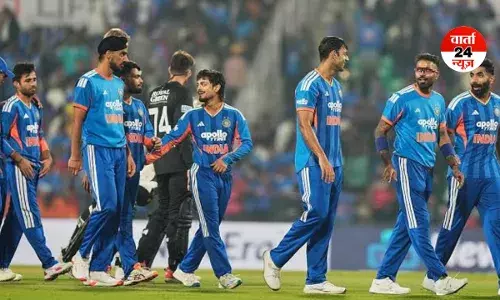 IND VS NZ : भारत ने रचा इतिहास! टी20 वर्ल्ड कप के ट्रॉफी पर किया कब्जा! न्यूजीलैंड को 96 रन से रौंदा IND VS NZ : भारत ने रचा इतिहास! टी20 वर्ल्ड कप के ट्रॉफी पर किया कब्जा! न्यूजीलैंड को 96 रन से रौंदा